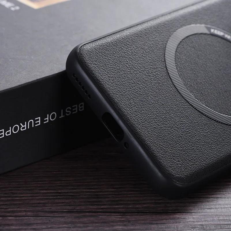 Luxuriöse Lederhülle für Honor Magic 6 Lite Pro 5 Pro 4 3 Honor 200 100 Pro 90 Pro X7A X8A X9A Stoßfeste Magsafe Magnetische Stoßfeste Business-Hülle
