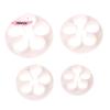 M-4pcs Flower Moulds DIY Plaster Work Clay Resin Art Soft Silicone Fondant Cake Mold Soap Ice Chocolate Decoration Baking Tool