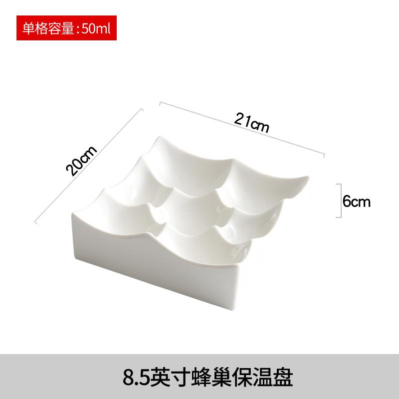 Special-shaped Multi-grid Exquisite Small Salty Cold Dish Plate Ceramic High-end Hotel White Tableware Combination Snack Platter