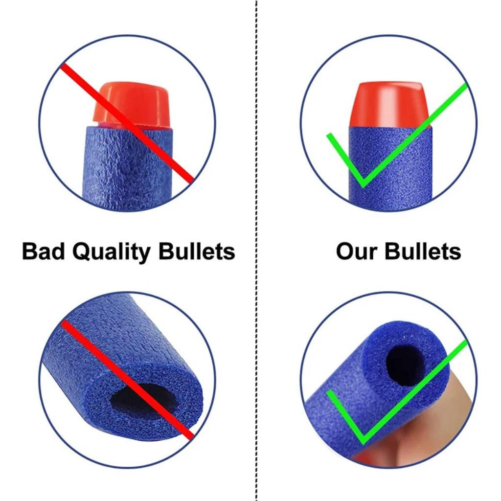 100Pcs Soft Bullets Refill Darts 7.2Cm Round Head Foam Ammo For Toy Gun Blasters Kids Outdoor Shooting Game Accessories Gift