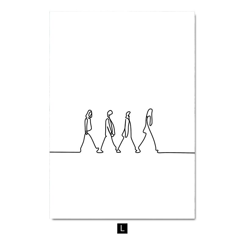 Modern Minimalist Line Musical Instrument Piano Guitar Drum Kit Note Music Poster Nordic Living Room Bedroom Wall Art Home Decor