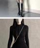 Women's Black Slim-Fit Dress with Coat - 2026 Autumn/Winter High-End Cinched Waist Little Black Dress