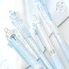 4PCS Ergonomic Handle Gel Inks Pen Refillable Retractable Gel Pen with Plastic Clip 0.5MM Black Inks for Office School