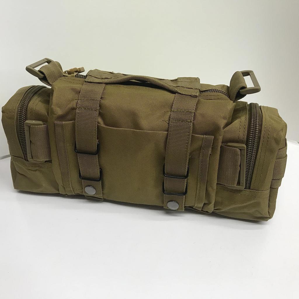 DauStage 5-Way Multifunctional Camouflage Bag for Tactical Use, Airsoft, Cycling, and Fishing, with Water Bottle Holder (Mud)