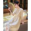 Si Shui Nian Hua Chinese Style Tencel A-Line Midi Dress