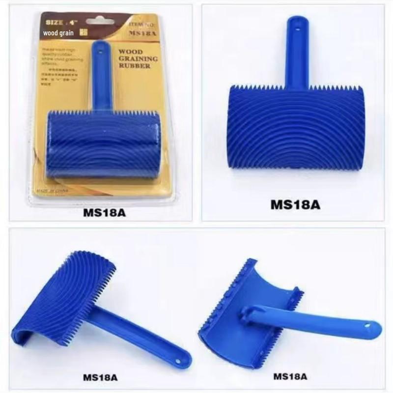 S/M-Type Wood Grain Tool Set: Sheet & Rubber Tools for Imitation Wall Art - Models MS3, MS6, MS21