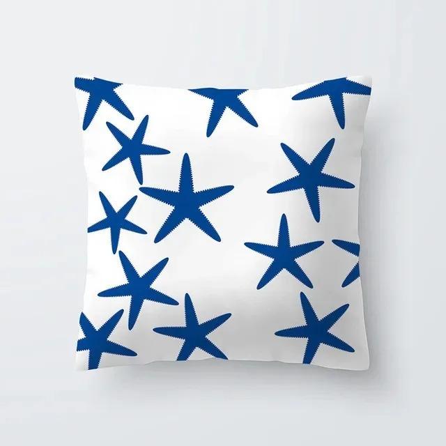 Home Living Room Sofa Car Interior Decorative Pillowcase Sailboat Anchor Marine Life Printed Cushion Pillowcase