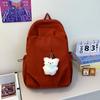 Schoolbag Large Capacity Versatile Student School Bag Casual Backpack Junior High School Dibai Solid Color Backpack Simple Travel High School Student