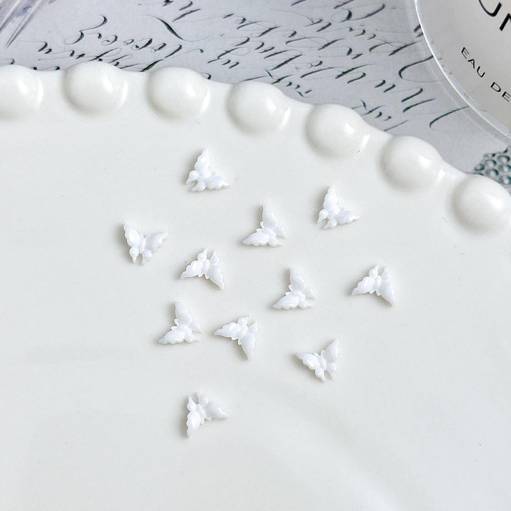 ins Pink and White Mini Bowknot Nail Art Accessories Resin Girly Wearable Nails DIY Decoration Materials