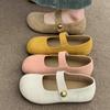 Yellow Shoes Women's New Spring and Summer Single Shoes Flat Mary Jane Women's Shoes Retro Grandma