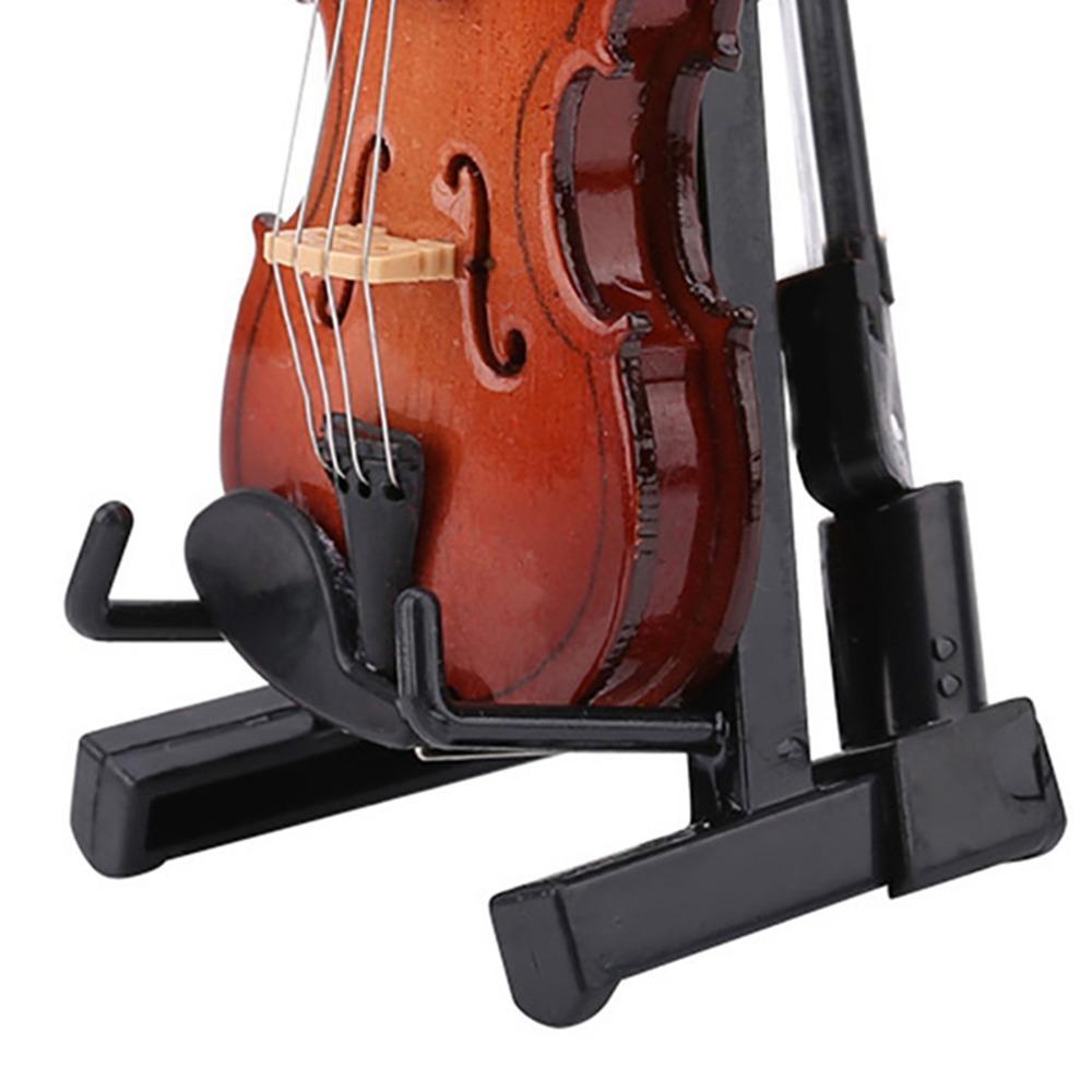 With Bow Miniature Violin Model Wooden Dollhouse Accessories Mini Violin Replica  Room Decor