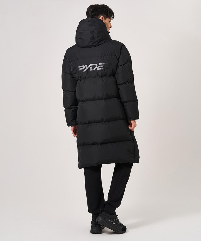 Spyder Men'S Performance Bench Down Long Padded Jacket Spkwcndj208Mblk