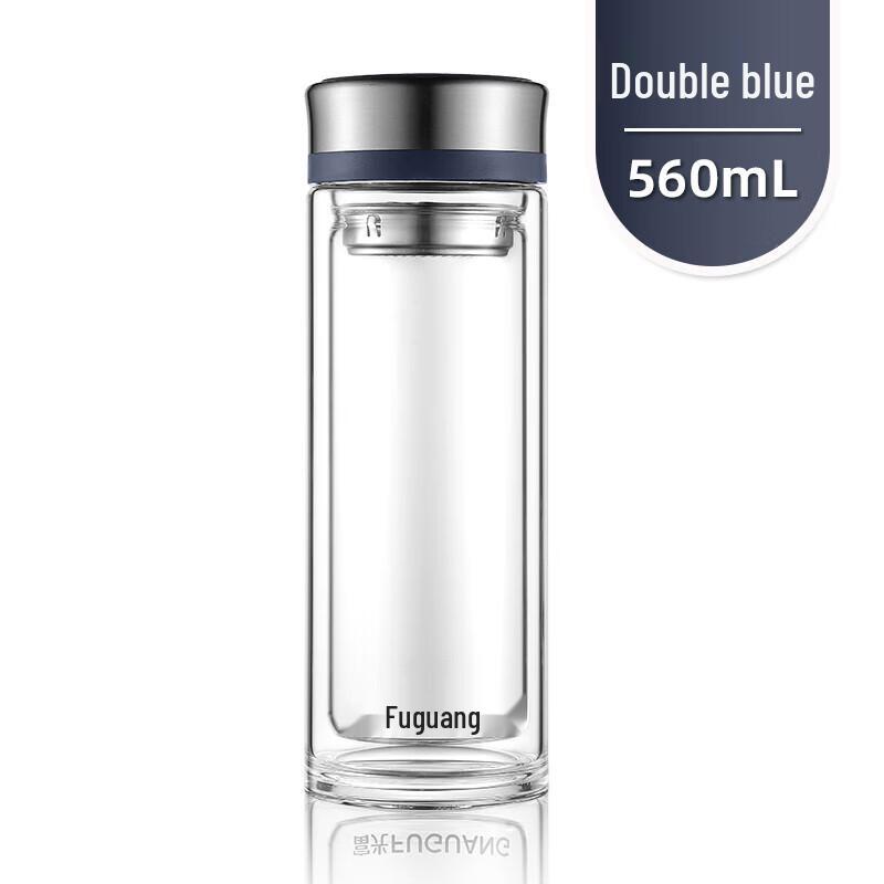 FUGUANG Double-Layer Glass Water Bottle