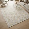 Tapis extérieur intérieur moderne jaune et beige 160x230