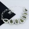 Wunderschöne Prehnit Edelstein Handgefertigte 925 Sterling Silber Halskette, Prehnit Silber Halskette für Ehefrau, Unisex Halskette, Weihnachtsgeschenk