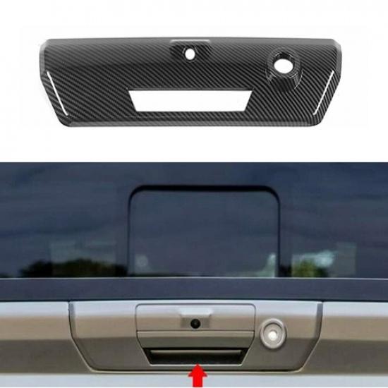 Carbon Fiber ABS Rear Tailgate Door Handle Cover Trim Bezels for Ford F150 +