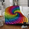 1pc Rainbow Dots Blanket Lightweight Flannel Blanket Throw Blanket For Sofa, Bed, Travel, Camping, Livingroom, Couch, Chair, And Bed yy2509026188