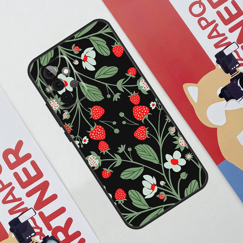 Strawberry Case For Samsung Galaxy A06 A16 A36 A56 A55 A35 A33 A53 A13 A23 A17 A54 A34 A14 A52 A32 A15