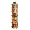 Solid Wood Rotating Multilayer Bookshelf for Kids - Against-the-Wall Storage Shelves for Living Room