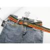 49MD Punk Flame Design Adjustable Unisex Belt For Hip Hop Streetwear Fashion Accessory