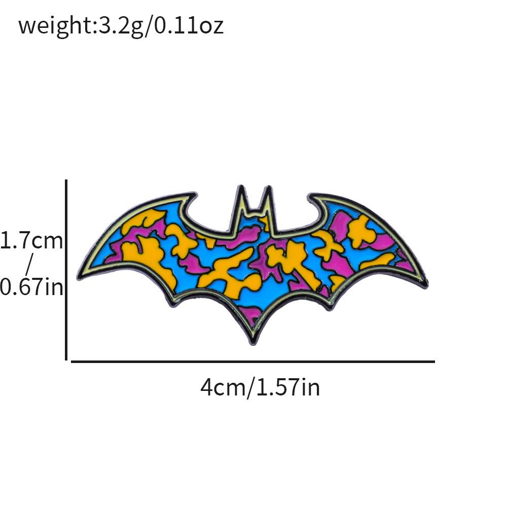 European and American Personality Creative Movie Batman Metal Badge Superhero Character Logo Alloy Brooch