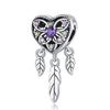 925 Silver Feather Charms Beads Dreamcatcher Lucky Pendants for DIY Bracelets Necklace Women Jewelry Gifts