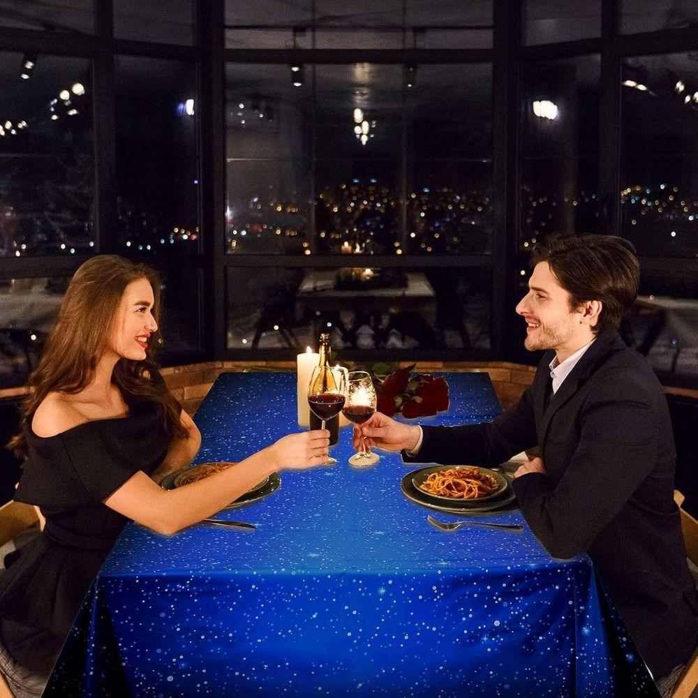 Star Space Tablecloth Waterproof Disposable Table Cloth Galaxy Table Cover  Birthday Wedding