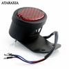 Retro LED Tail Light License Plate Lights Bracket For Harley Brake Stop Lights For Chopper Bobber Taillight Cat Eye Rear Lamp