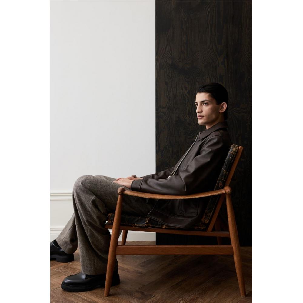 

Куртка с покрытием HM Regular Fit, темно-коричневый XS