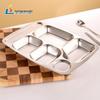 304 Stainless Steel 6-Compartment Divided Tray