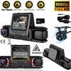 Auto DVR se 3 objektivy DVR 3-kanálová Dash Cam HD 1080P Dash Camera Duální objektiv Dashcam Videorekordér 24h Parkovací Monitor Dashcam