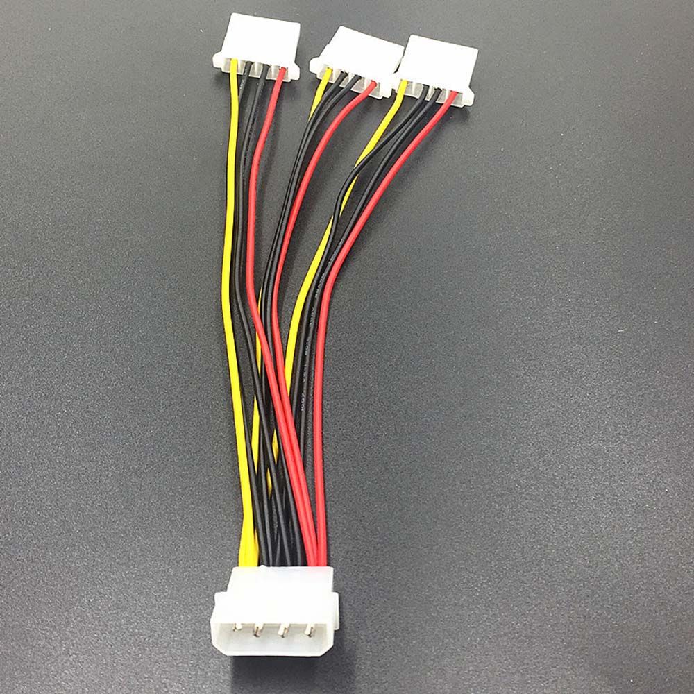 To 3 Port IDE Female Adapter Cable Extention Power Cable 4Pin IDE Power Cable Power Supply Splitter