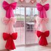Valentines Day Decorations – 1/3 Pack DIY Giant Wall Bows, Hanging Valentine & Galentines Bow Decor – Cute Pink Red Large Bows for Door, Window