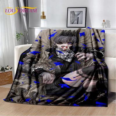 Black Butler Anime Cartoon Soft Plush Blanket,Flannel Blanket Throw Blanket for Living Room Bedroom Bed Sofa Picnic Cove Kids