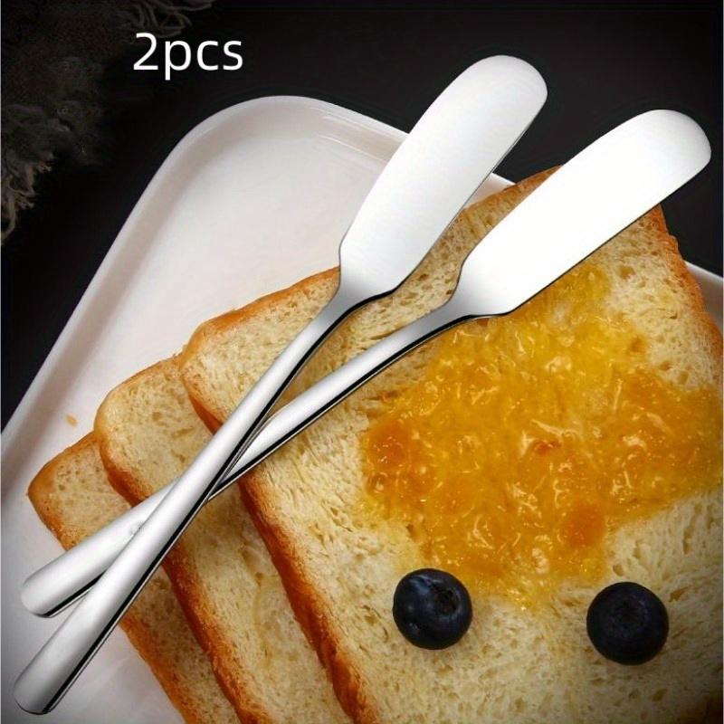 

2 Pieces, Butter Knife, Stainless Steel Butter Knife, Cheese Spreader, Kitchen Butter Shovel, Multifunctional Butter Shovel