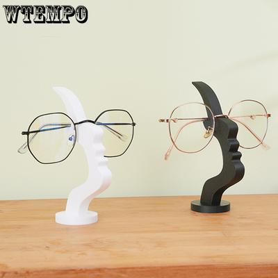WTEMPO Abstract Face Design Eyeglass Holder Fashion Glasses Storage Rack 3D Printed Artistic Decor for Home Office Glasses Organizer for Men Women