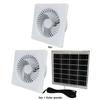 Round Boosted Impeller Fan White Solar Exhaust Fan Durable Solar Panel Fan  Cooling