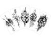 S.A.V.I 5 pezzi. Combo di Adesivi per Tatuaggi Temporanei con Bussola, Orologio, Navigazione Mix di Disegni Per Uomini Ragazze Ragazzi Donne Dimensioni 10.5x6cm