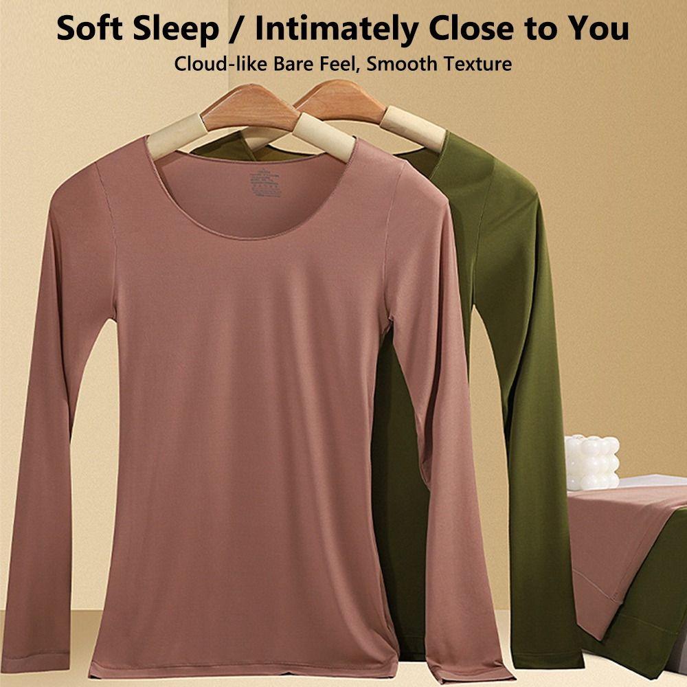 Ultra-Thin Women Base Layer Winter Warm Top & Bottom Set 2Pcs Thermal Long Johns