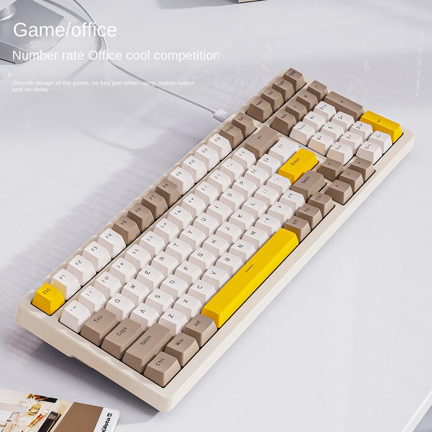 

Механическая клавиатура Free Wolf K3MAX, индивидуальная конструкция прокладки для киберспорта, проводная игровая клавиатура с горячей заменой 980