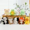 Multicolor Cartoon Animal Plush Doll Soft Stuffed Design Hanging Pendants Elephant Cow Raccoon Panda Koala Duck Bag Ornament
