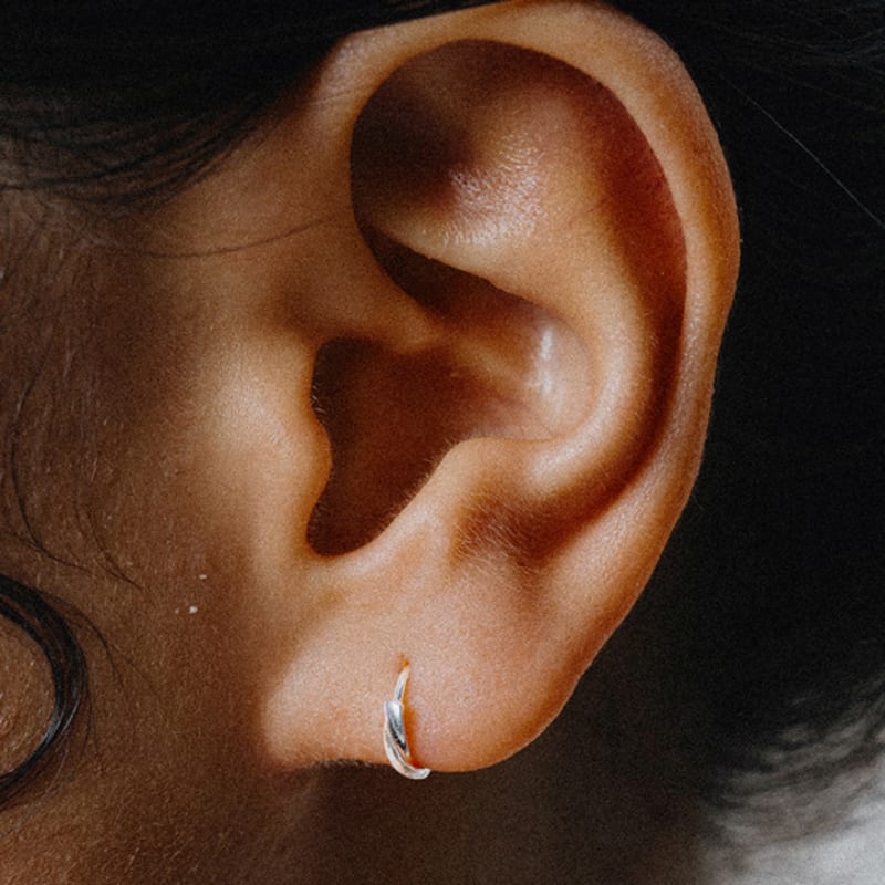 

SCALETTO WS013 Silver 925 Screw Huggie Earrings Silver