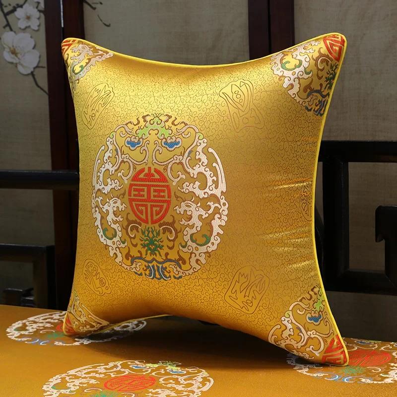 35x50 см45x45 см жаккардовый растительный бамбуковый чехол для подушки китайский светлый роскошный кисточки наволочки декоративные зеленый черный домашний декор 35x50cm 1839₽