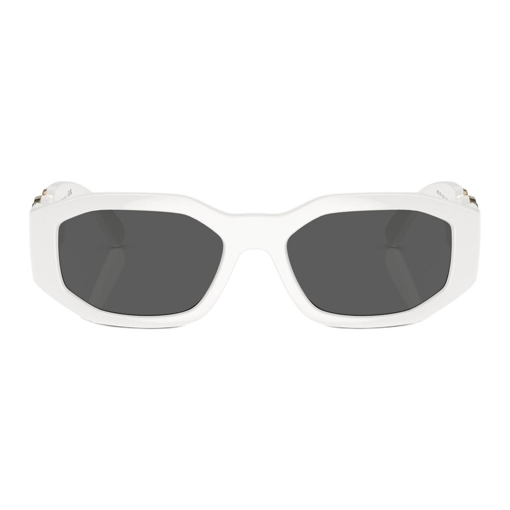 Versace Fashionable Elegant Gray Lens Rectangular Sunglasses Unisex Sunglasses 0VE436140187