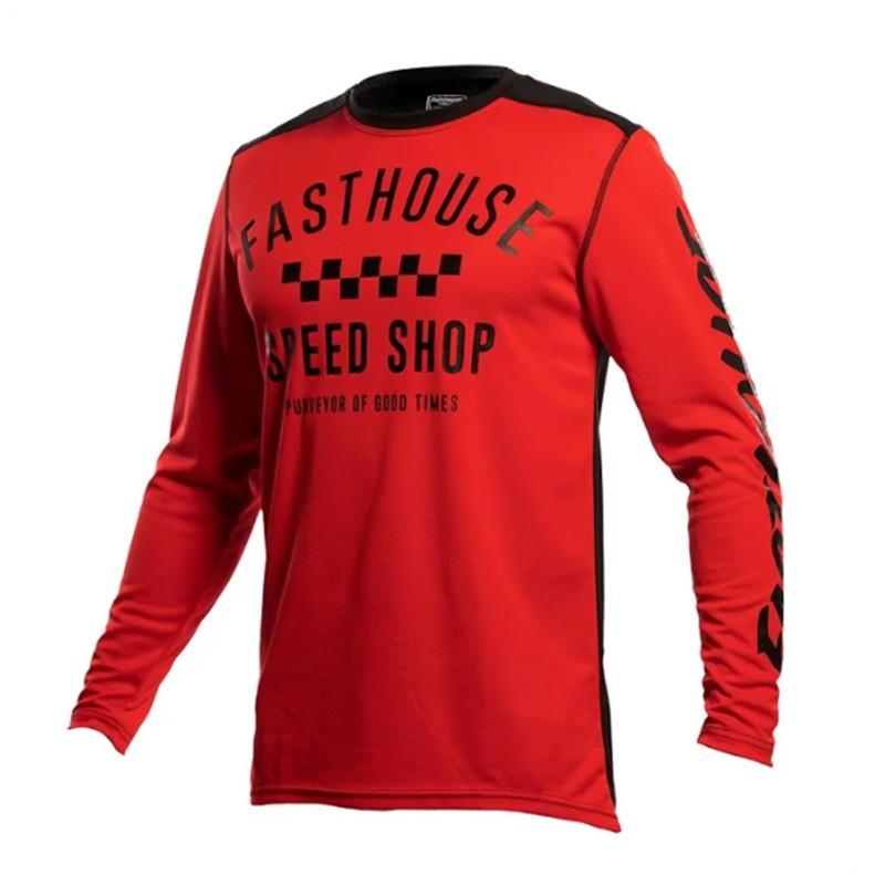 FASTHOUSE Motocross Reit-T-Shirt Herren Damen Schnelltrocknend Atmungsaktives Netz Radbekleidung Outdoor-Sportarten