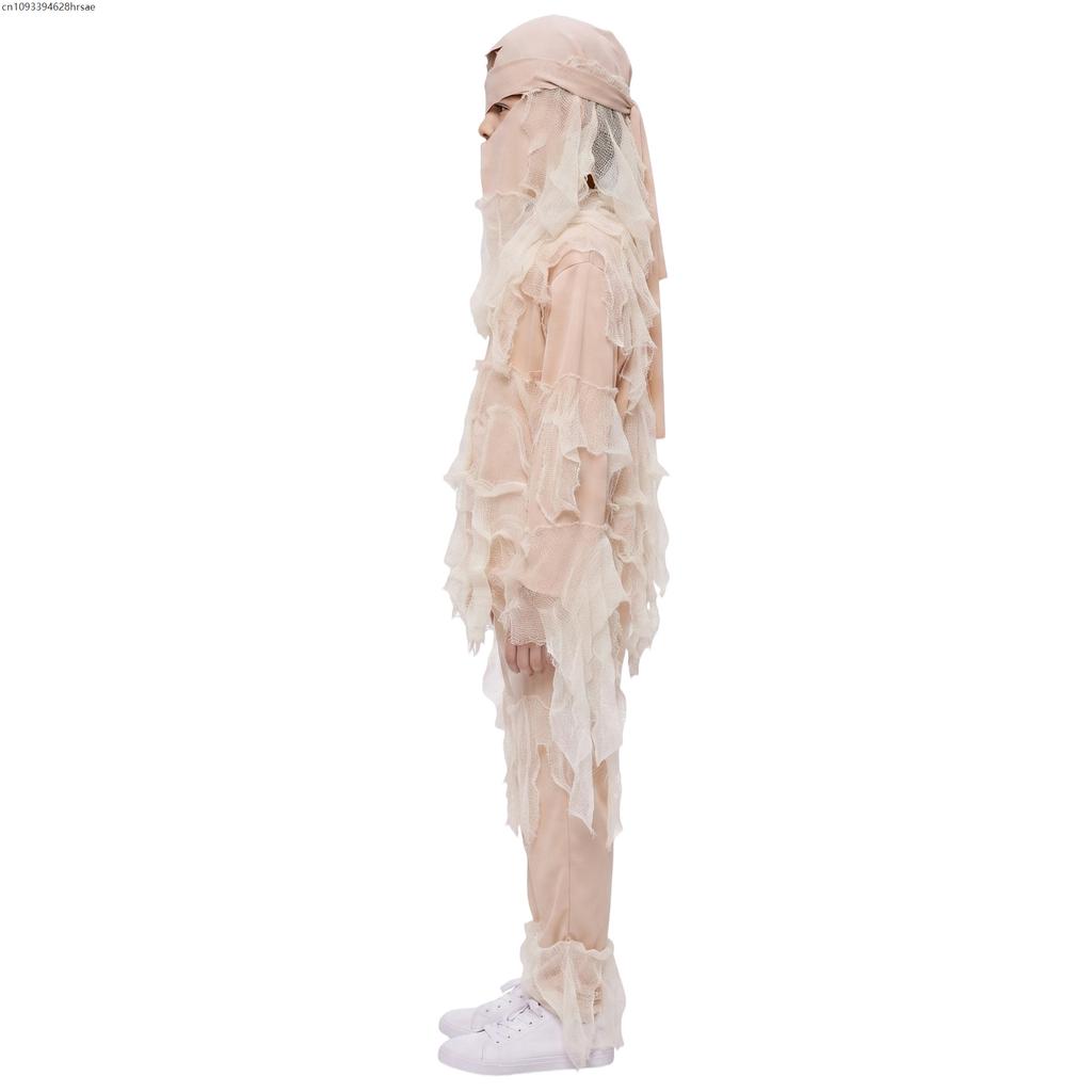 Unisex Hororové Halloweenské Kostým Egyptské Mumie Cosplay Strašidelná Smrt Party Scénické Představení Zombie Potrhaný Roztrhaný Gázový Oblek