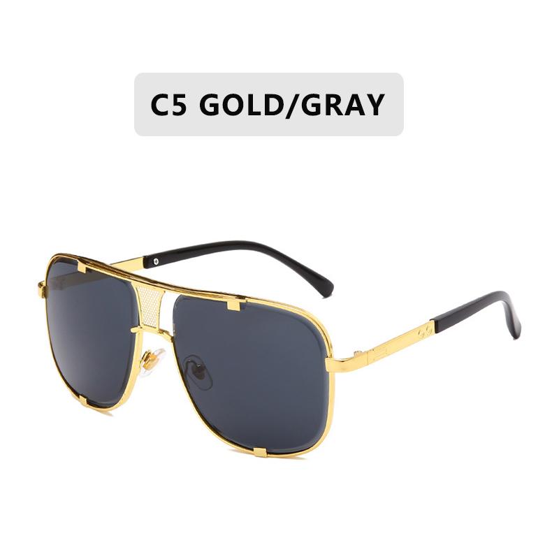 Mode Metall Gradienten quadratischen Rahmen Herren Sonnenbrillen fahren Sonnenbrillen Vintage Sonnenbrille