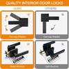 1 pair Black Door Handles Privacy Door Levers, Interior Door Knobs Square Door Levers Heavy Duty Door Locks for Bedroom Bathroom