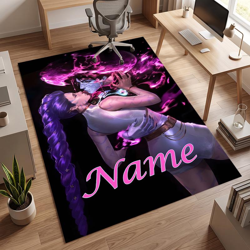 Rumi e Jinu (50) Tappeto da Ufficio Personalizzato con Nome Decorazione Elegante per Soggiorno Camera da Letto Cucina