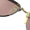 Very Good JEAN-PAUL GAULTIER sunglasses Old logo engraved half rim gold mens 56-3175 Used
